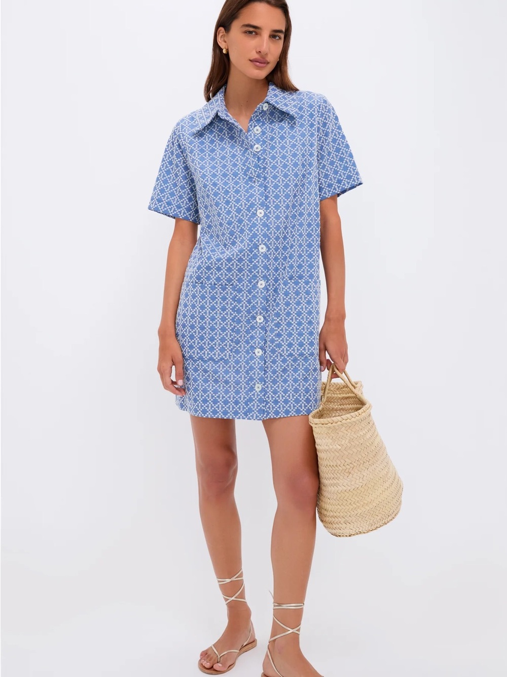 Tuckernuck Pomander Place denim embroidered Lacie dress